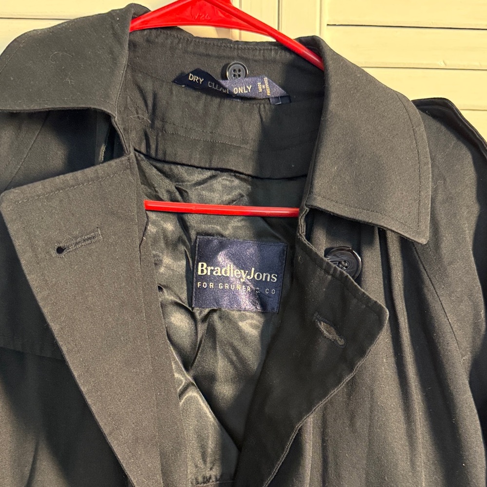 Bradley Jons vintage Blue Trench Coat, removable vest
